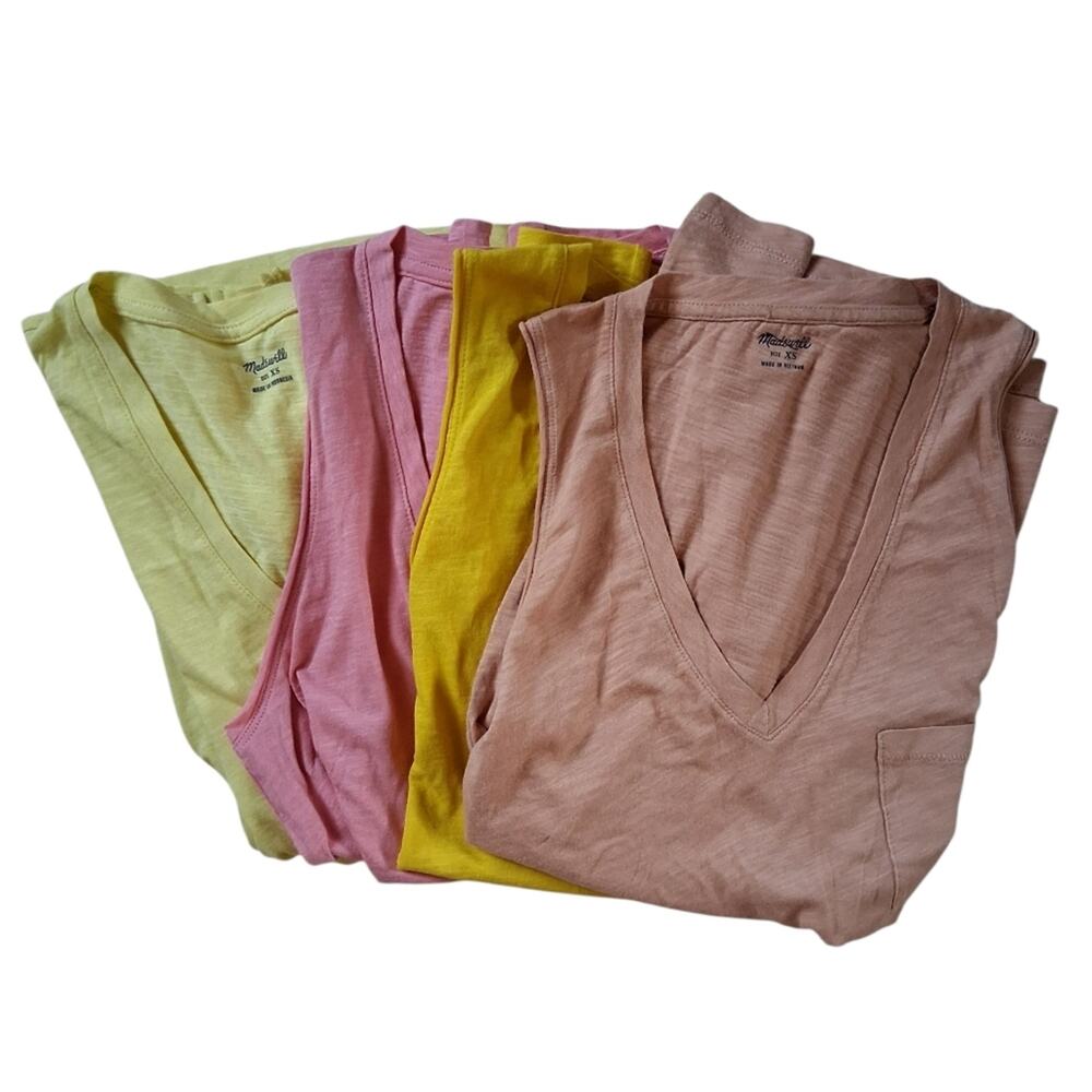 NWT Madewell Cotton Tank Tops And T-shirt Bundle Lot Size XS